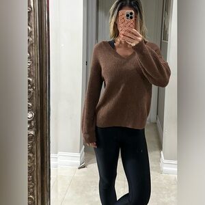 Like New Condition Ana Brown V-Neck Women's Sweater